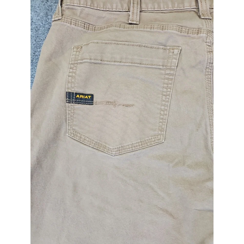 Ariat Rebar M4 Mens  (Measures 34X32) Relaxed Straight Khaki Work Pants 1710